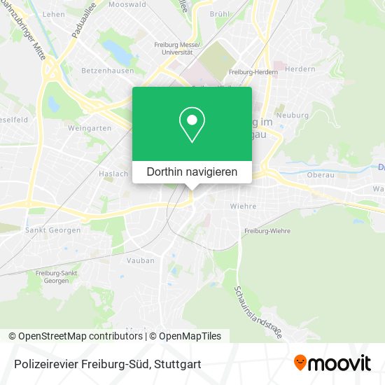 Polizeirevier Freiburg-Süd Karte