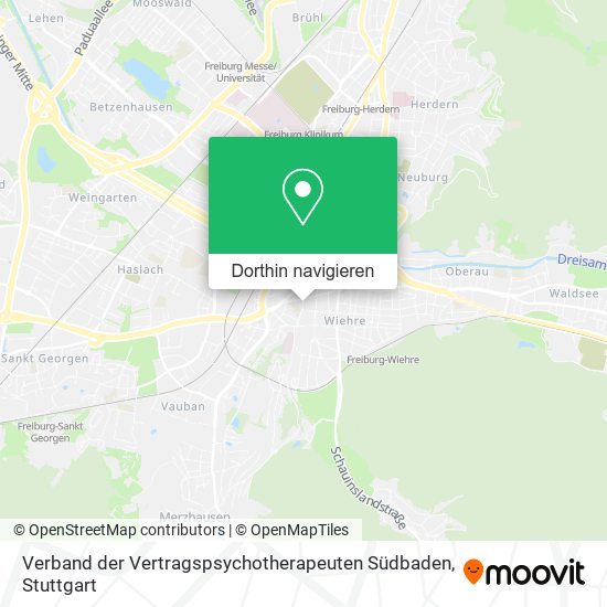 Verband der Vertragspsychotherapeuten Südbaden Karte