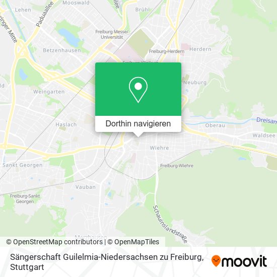 Sängerschaft Guilelmia-Niedersachsen zu Freiburg Karte