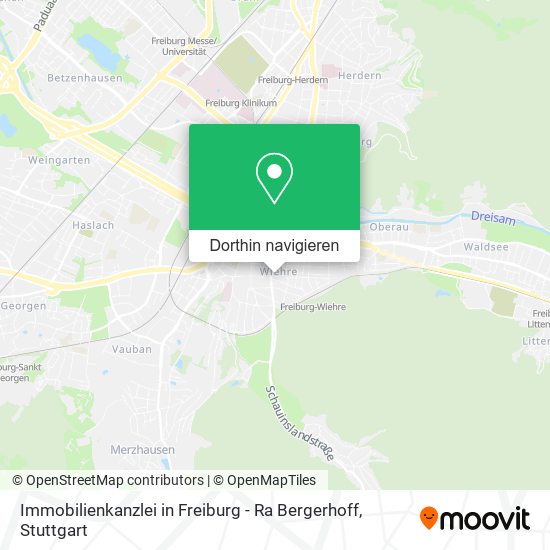 Immobilienkanzlei in Freiburg - Ra Bergerhoff Karte