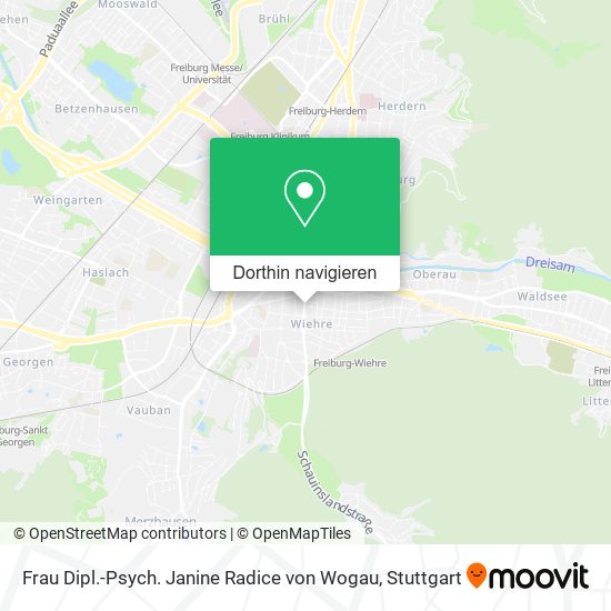 Frau Dipl.-Psych. Janine Radice von Wogau Karte