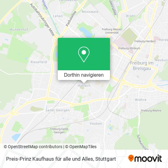 Preis-Prinz Kaufhaus für alle und Alles Karte