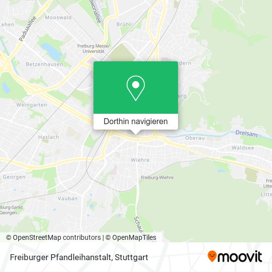 Freiburger Pfandleihanstalt Karte