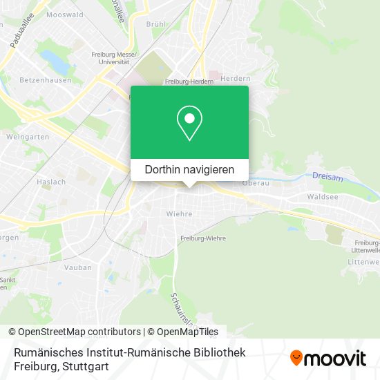 Rumänisches Institut-Rumänische Bibliothek Freiburg Karte