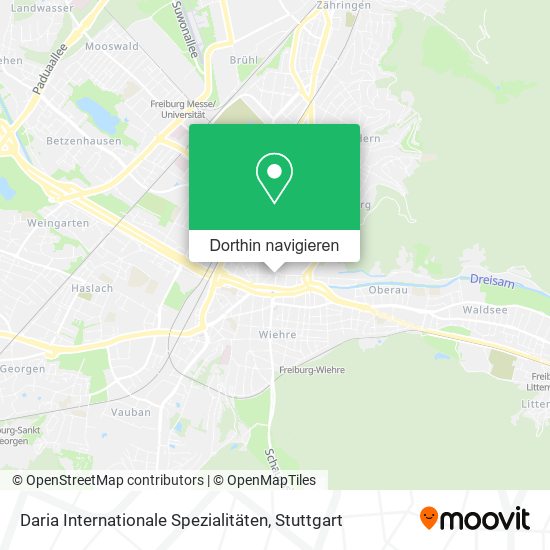 Daria Internationale Spezialitäten Karte