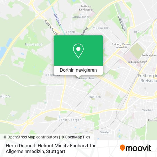 Herrn Dr. med. Helmut Mielitz Facharzt für Allgemeinmedizin Karte