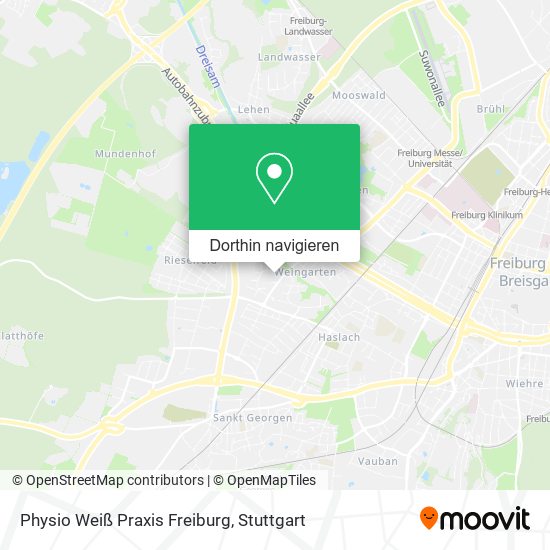 Physio Weiß Praxis Freiburg Karte