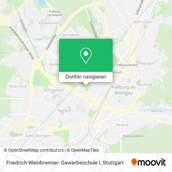 Friedrich-Weinbrenner- Gewerbeschule I Karte