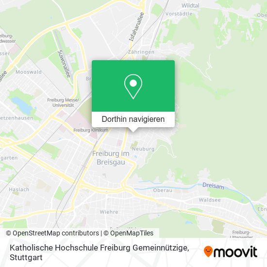 Katholische Hochschule Freiburg Gemeinnützige Karte