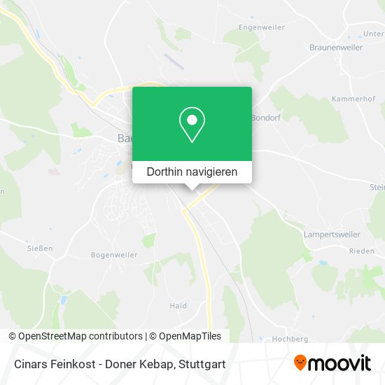 Cinars Feinkost - Doner Kebap Karte