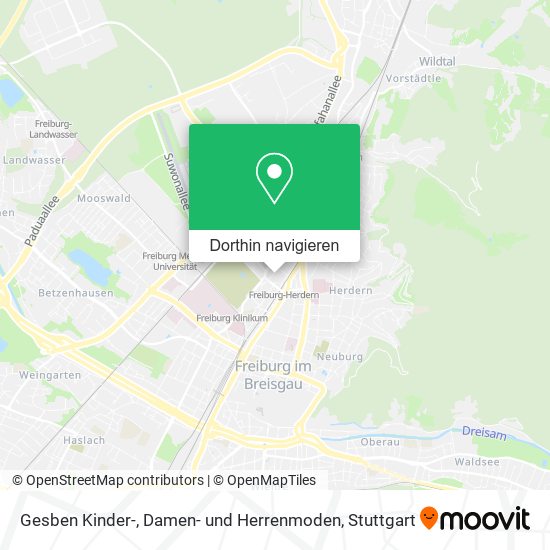 Gesben Kinder-, Damen- und Herrenmoden Karte