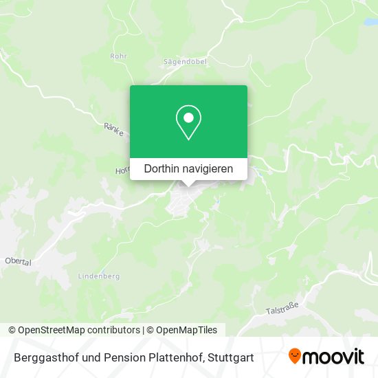Berggasthof und Pension Plattenhof Karte