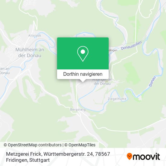 Metzgerei Frick, Württembergerstr. 24, 78567 Fridingen Karte