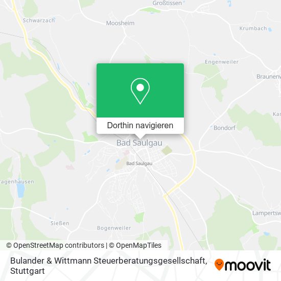 Bulander & Wittmann Steuerberatungsgesellschaft Karte