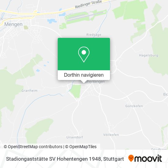 Stadiongaststätte SV Hohentengen 1948 Karte