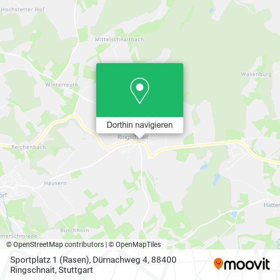 Sportplatz 1 (Rasen), Dürnachweg 4, 88400 Ringschnait Karte