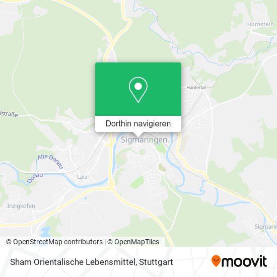 Sham Orientalische Lebensmittel Karte