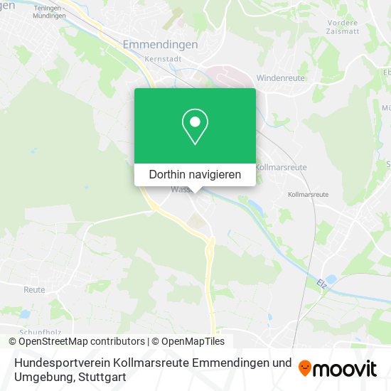 Hundesportverein Kollmarsreute Emmendingen und Umgebung Karte
