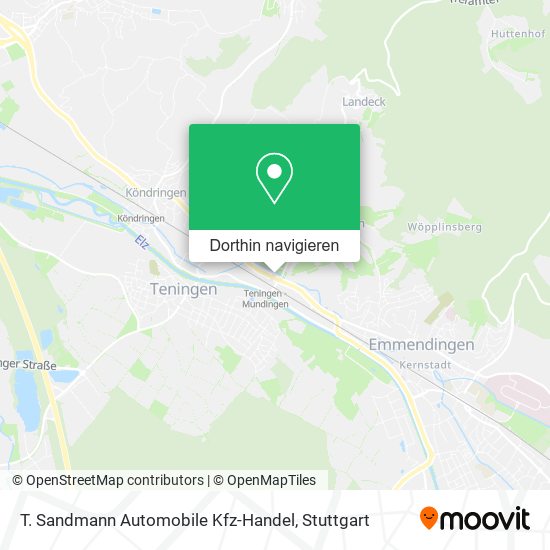 T. Sandmann Automobile Kfz-Handel Karte