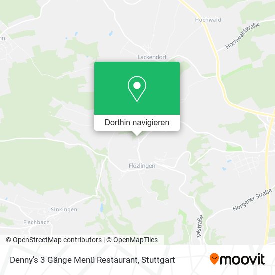 Denny's 3 Gänge Menü Restaurant Karte