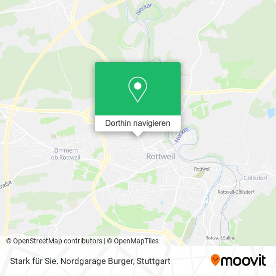 Stark für Sie. Nordgarage Burger Karte
