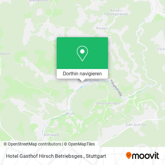 Hotel Gasthof Hirsch Betriebsges. Karte