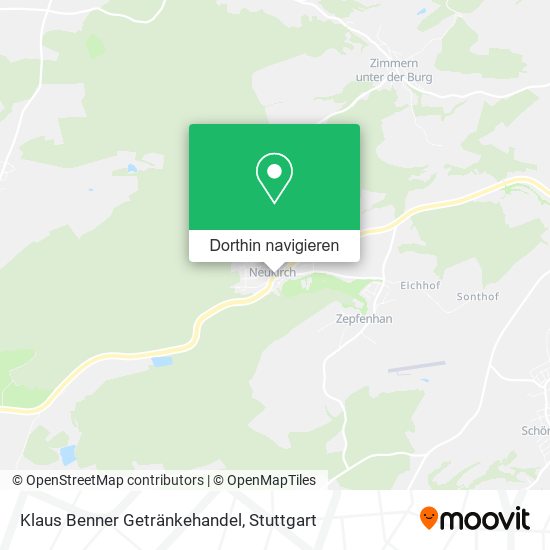 Klaus Benner Getränkehandel Karte