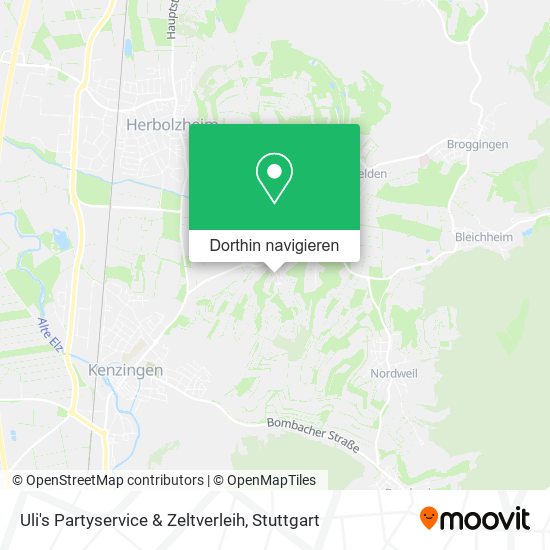 Uli's Partyservice & Zeltverleih Karte