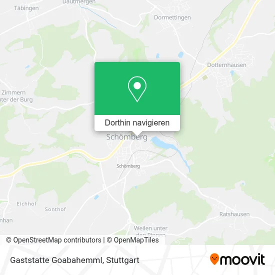 Gaststatte Goabahemml Karte