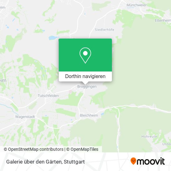Galerie über den Gärten Karte