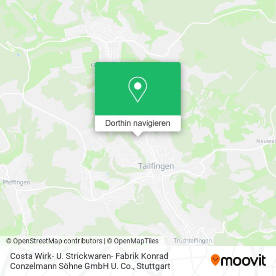 Costa Wirk- U. Strickwaren- Fabrik Konrad Conzelmann Söhne GmbH U. Co. Karte