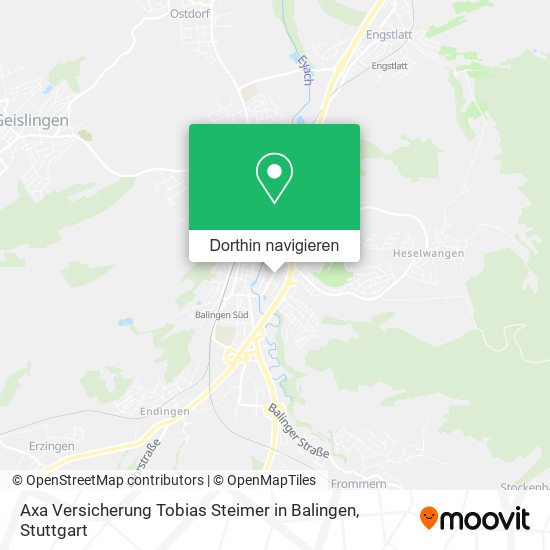 Axa Versicherung Tobias Steimer in Balingen Karte