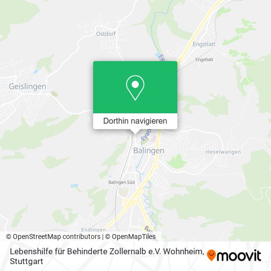Lebenshilfe für Behinderte Zollernalb e.V. Wohnheim Karte