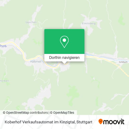 Koberhof Verkaufsautomat im Kinzigtal Karte
