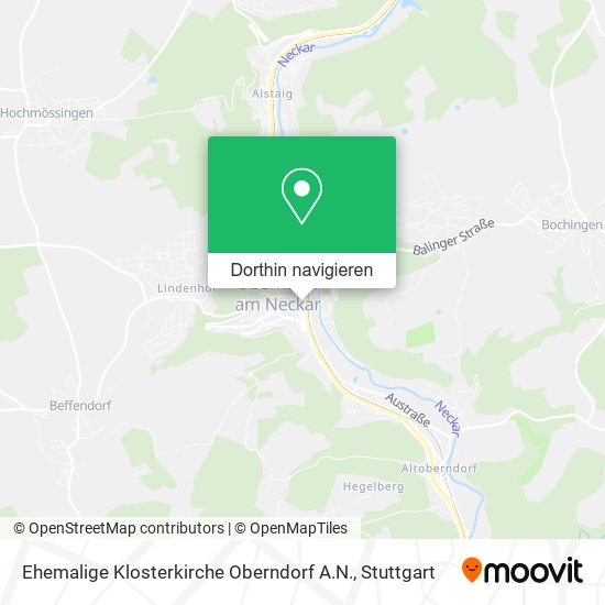 Ehemalige Klosterkirche Oberndorf A.N. Karte