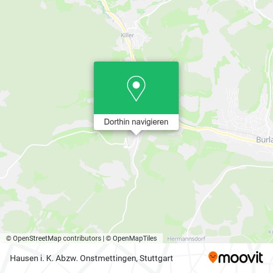 Hausen i. K. Abzw. Onstmettingen Karte