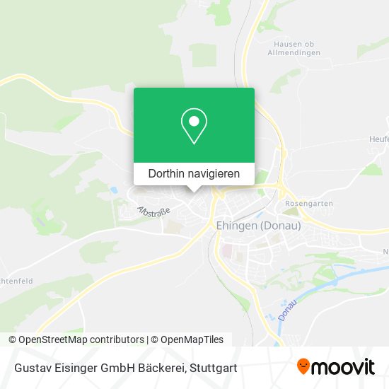 Gustav Eisinger GmbH Bäckerei Karte
