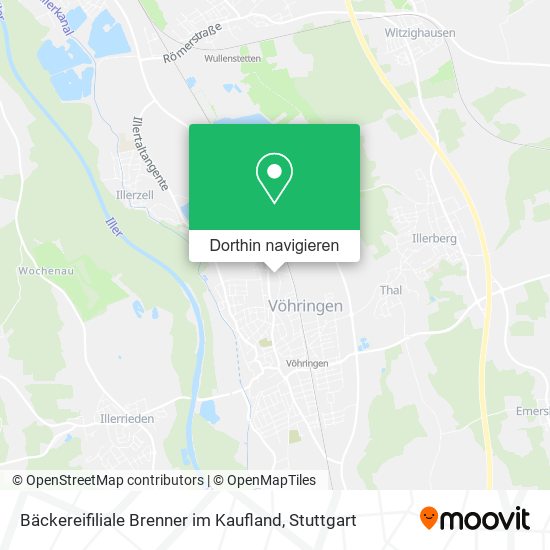 Bäckereifiliale Brenner im Kaufland Karte