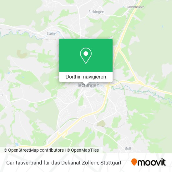 Caritasverband für das Dekanat Zollern Karte