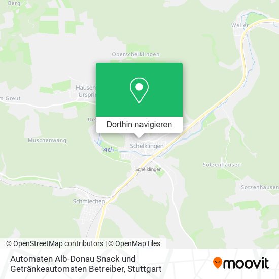 Automaten Alb-Donau Snack und Getränkeautomaten Betreiber Karte
