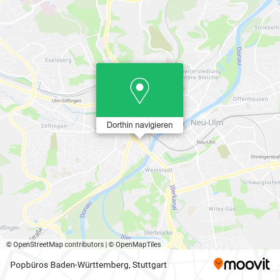 Popbüros Baden-Württemberg Karte