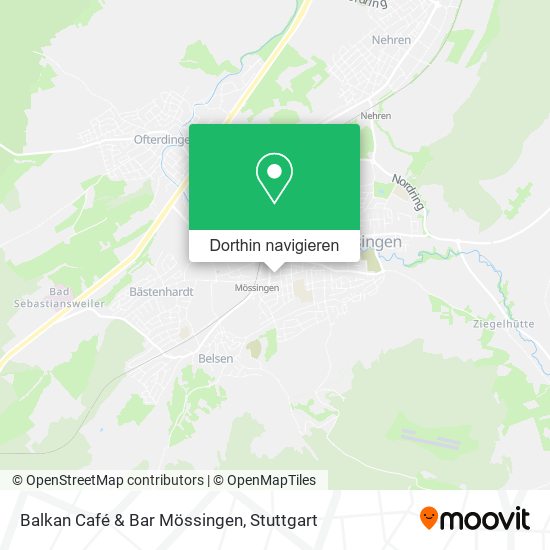 Balkan Café & Bar Mössingen Karte
