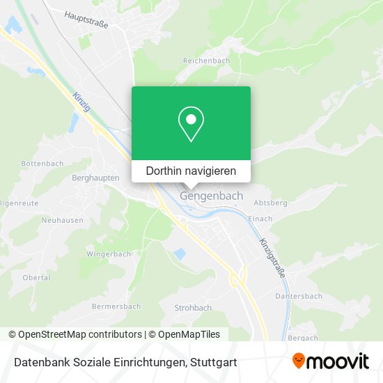 Datenbank Soziale Einrichtungen Karte