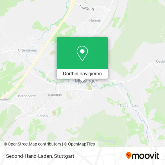 Second-Hand-Laden Karte