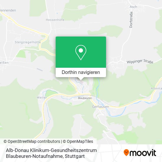 Alb-Donau Klinikum-Gesundheitszentrum Blaubeuren-Notaufnahme Karte