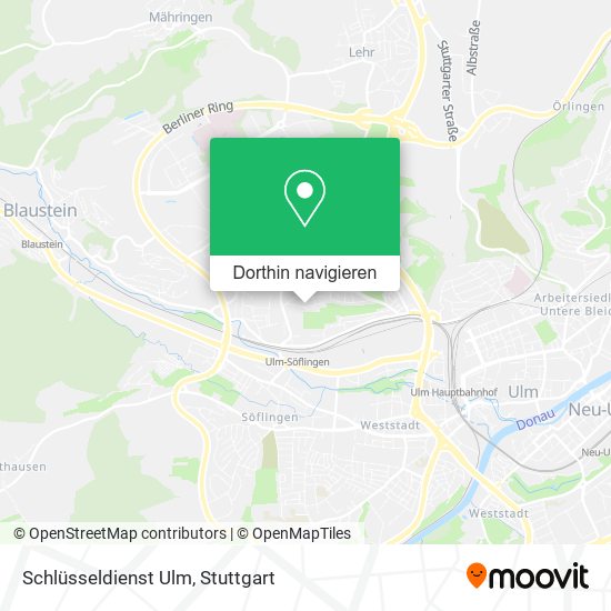 Schlüsseldienst Ulm Karte