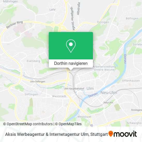 Aksis Werbeagentur & Internetagentur Ulm Karte