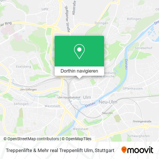 Treppenlifte & Mehr real Treppenlift Ulm Karte