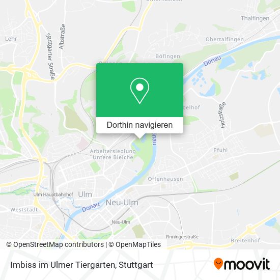 Imbiss im Ulmer Tiergarten Karte