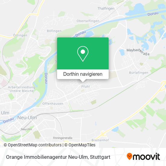 Orange Immobilienagentur Neu-Ulm Karte